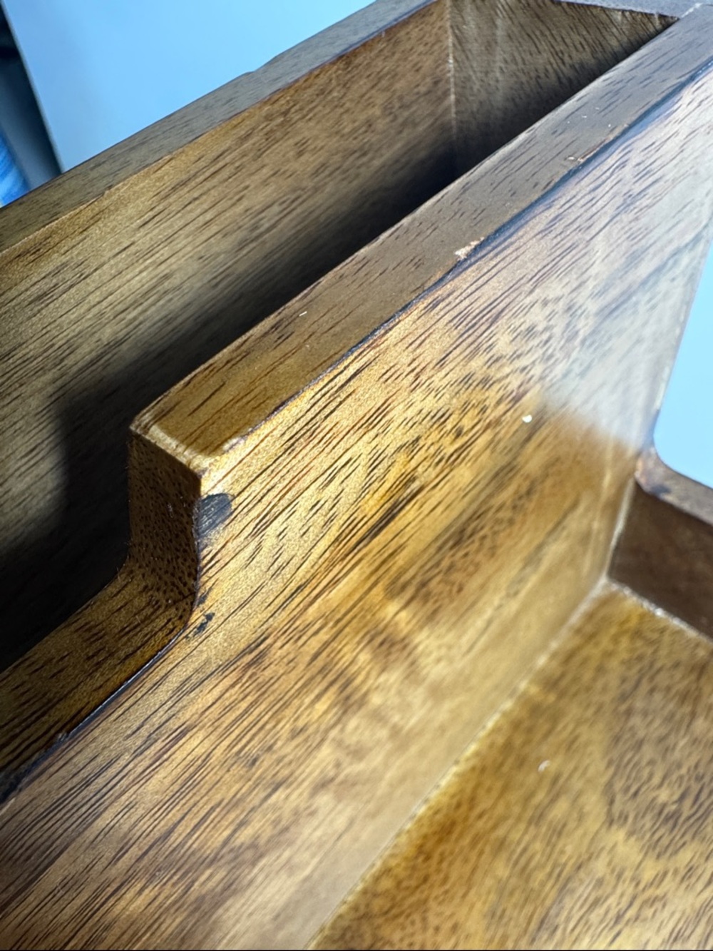 Luxe Designs wooden desk organizer drawer sorting mail or office supplies - Picture 7 of 8